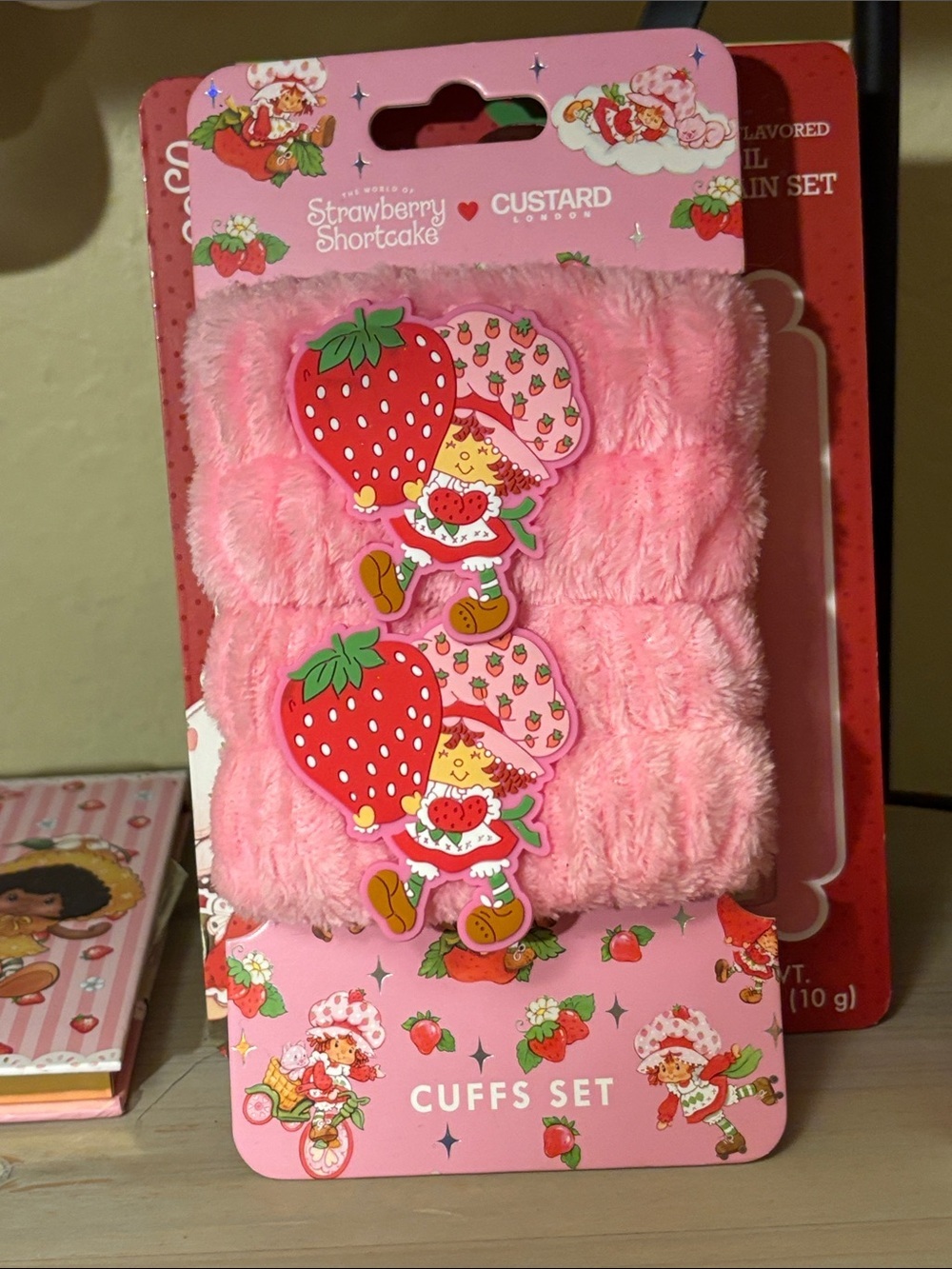 Strawberry Shortcake Plush Spa Wrist Cuff Set